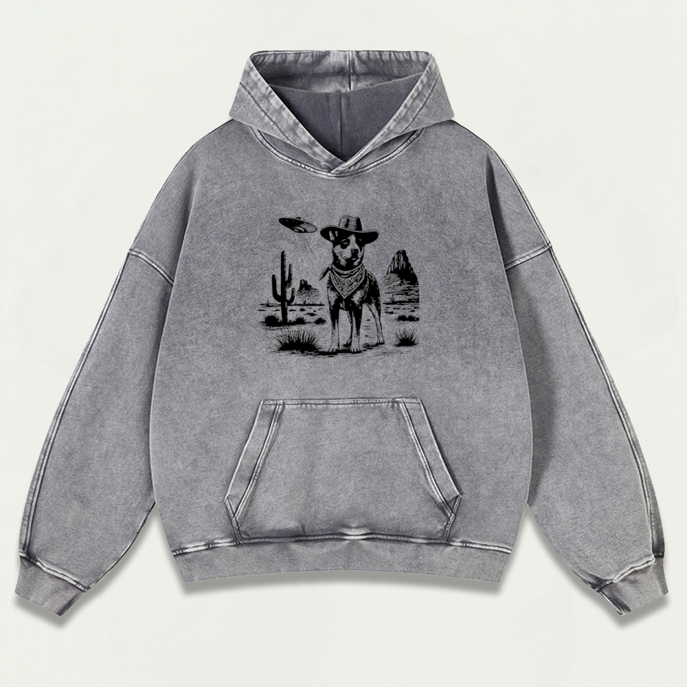 Western Dog Vintage Premium Heavyweight Trail Hoodie-HikeVista