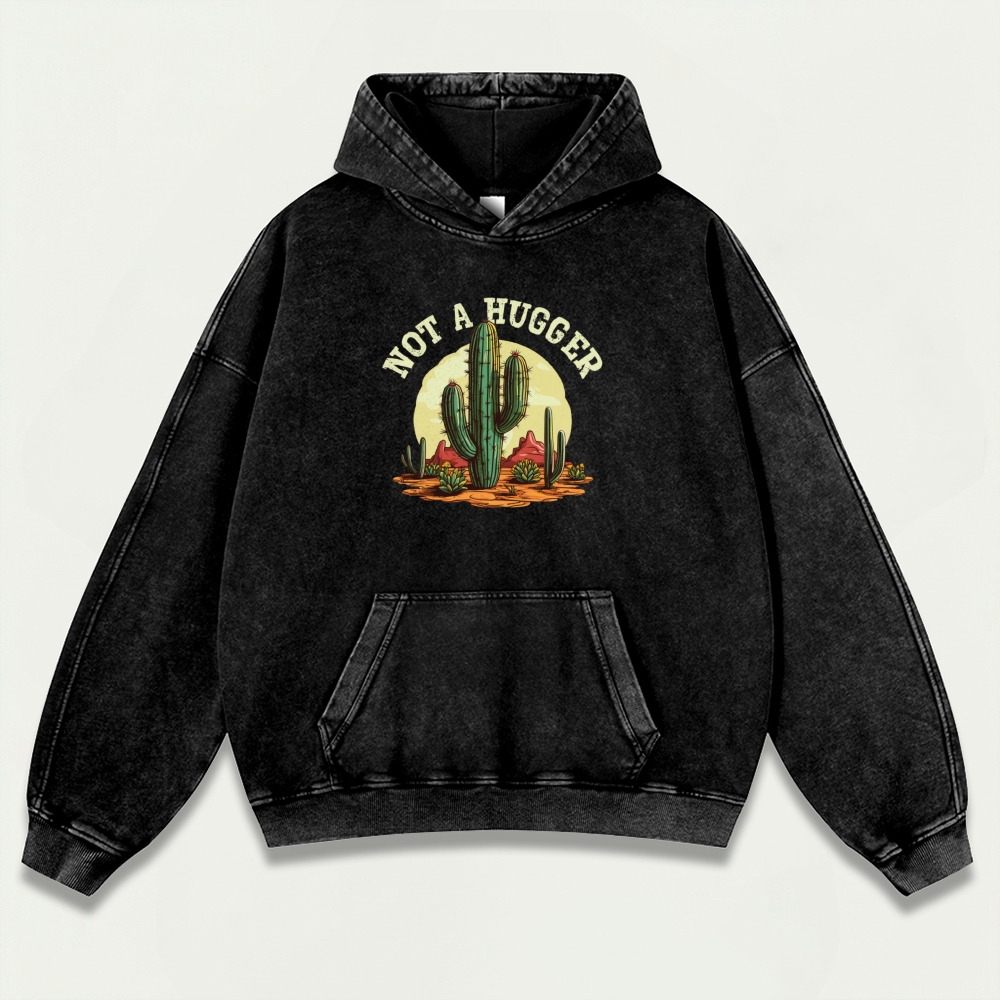 Western Cactus Vintage Premium Heavyweight Trail Hoodie-HikeVista