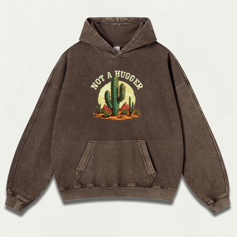 Western Cactus Vintage Premium Heavyweight Trail Hoodie-HikeVista