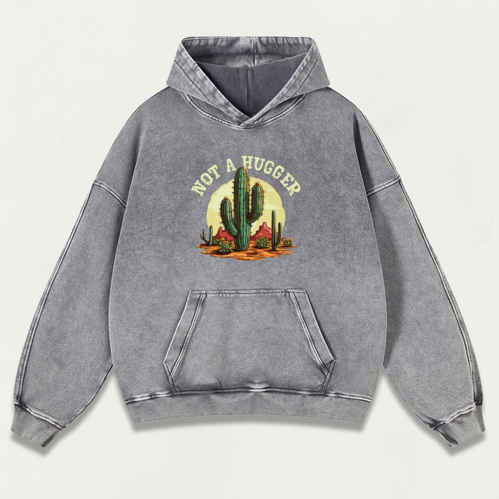 Western Cactus Vintage Premium Heavyweight Trail Hoodie-HikeVista