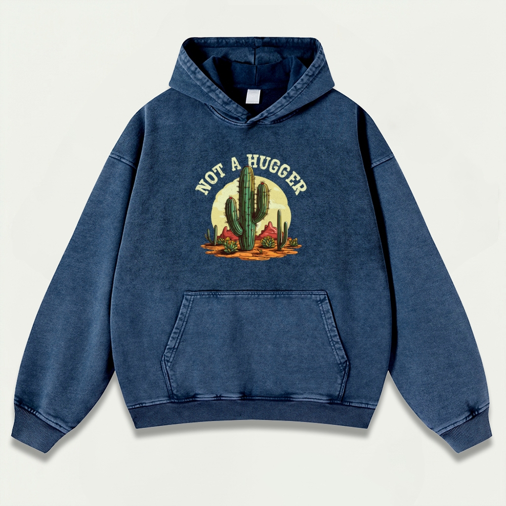 Western Cactus Vintage Premium Heavyweight Trail Hoodie-HikeVista
