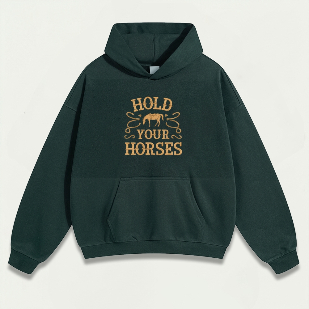 Hold Your Horses Heavyweight Hiking Hoodie-HikeVista