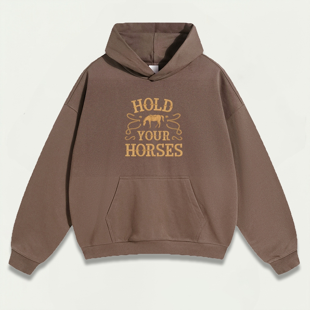 Hold Your Horses Heavyweight Hiking Hoodie-HikeVista
