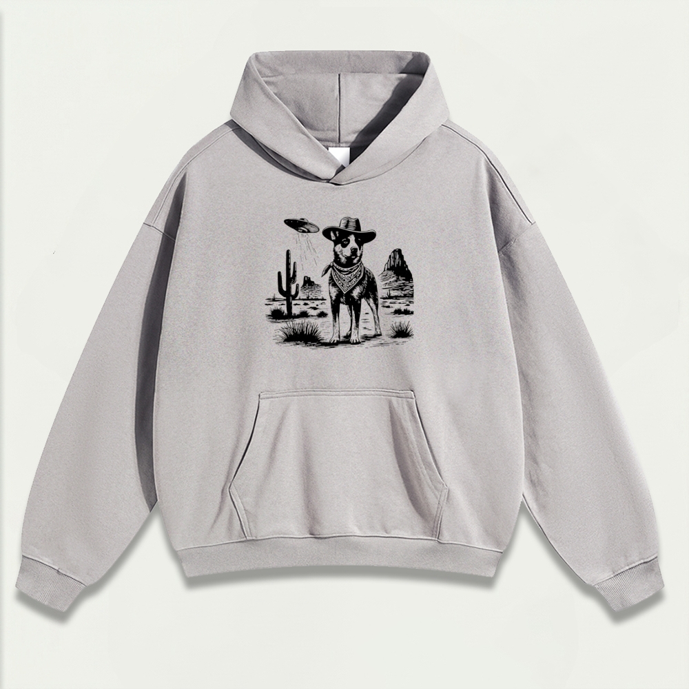 Western Dog Heavyweight Hiking Hoodie-HikeVista
