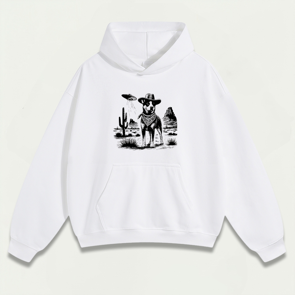 Western Dog Heavyweight Hiking Hoodie-HikeVista