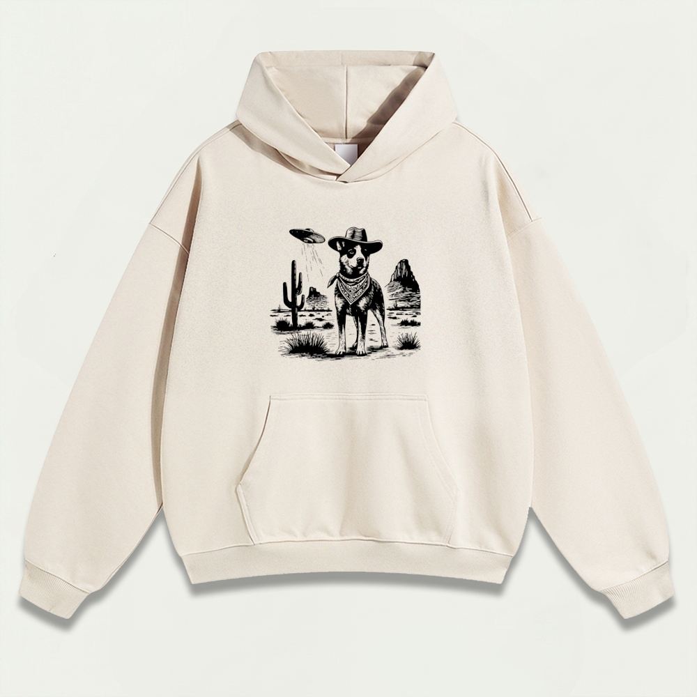 Western Dog Heavyweight Hiking Hoodie-HikeVista