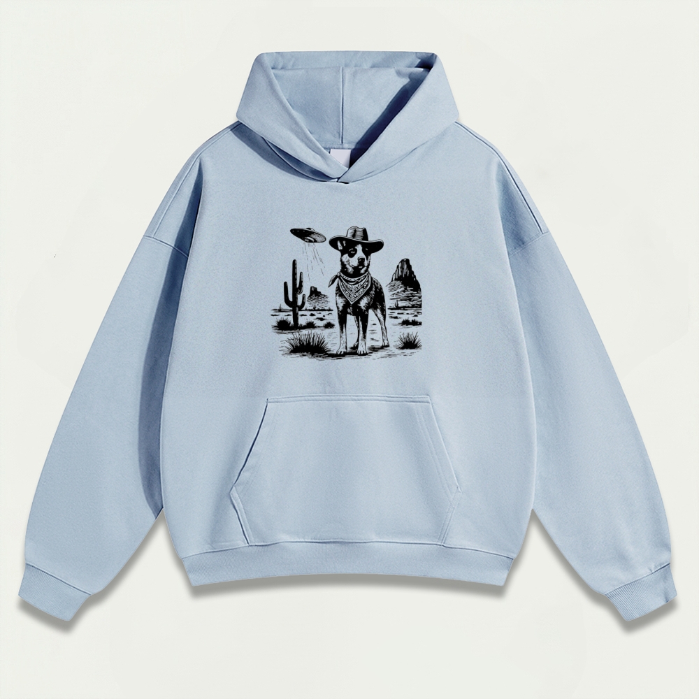 Western Dog Heavyweight Hiking Hoodie-HikeVista