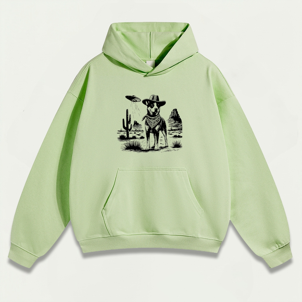Western Dog Heavyweight Hiking Hoodie-HikeVista