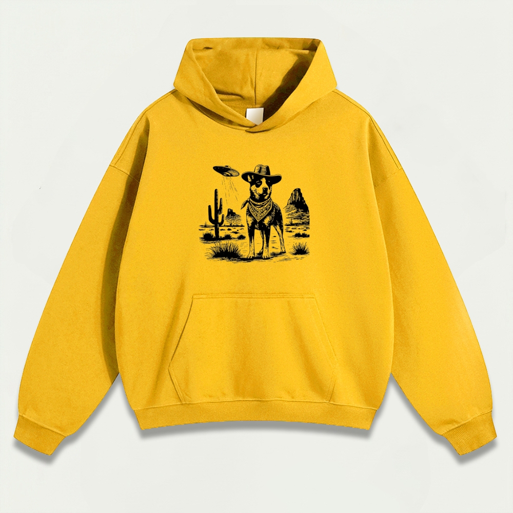 Western Dog Heavyweight Hiking Hoodie-HikeVista