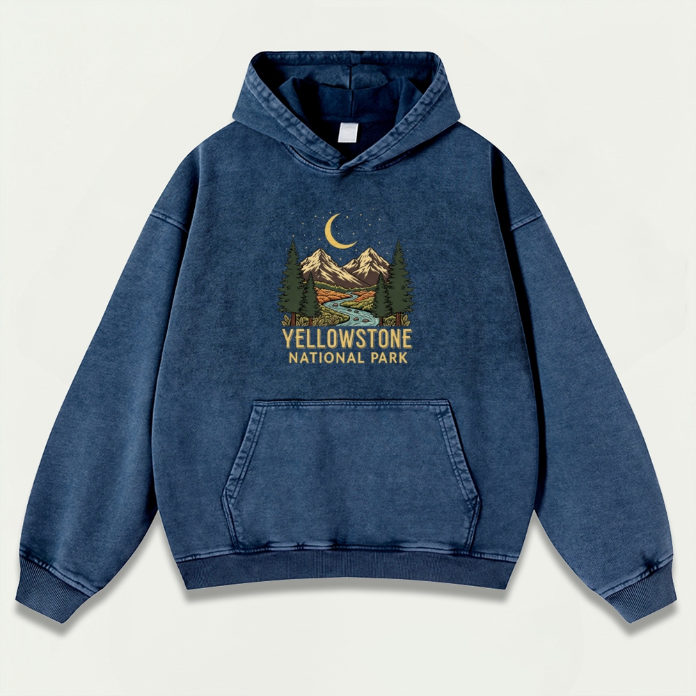 Yellowstone National Park Vintage Premium Heavyweight Trail Hoodie