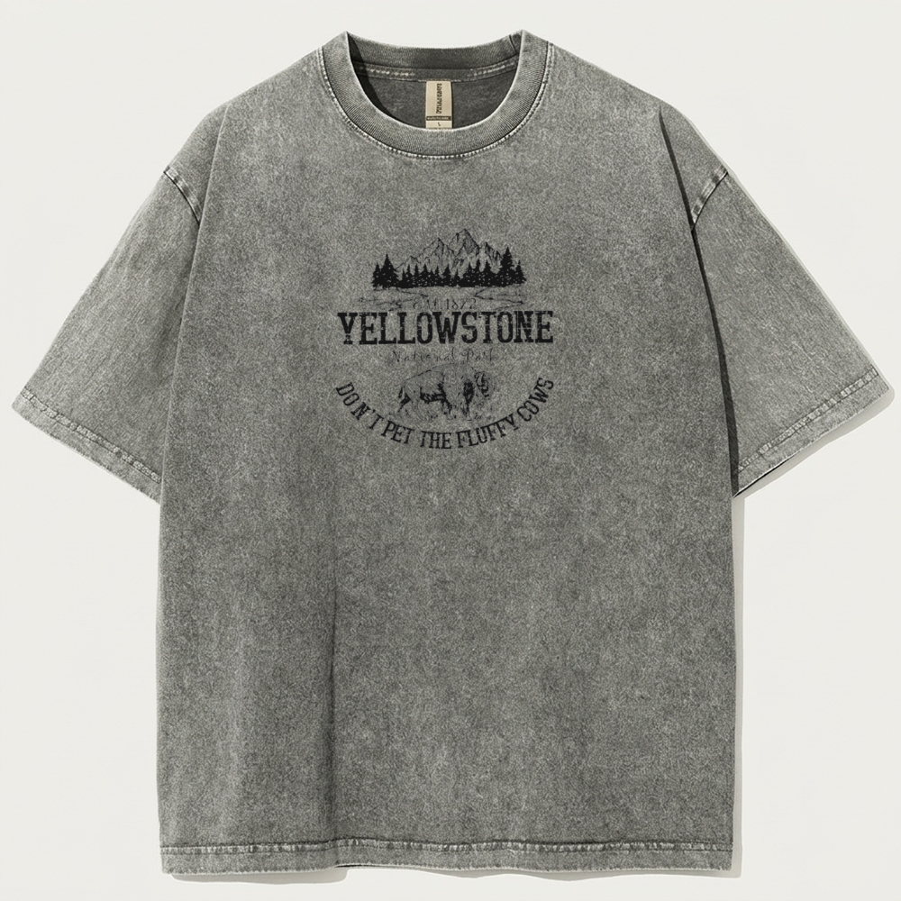 Yellowstone National Park Vintage Organic Cotton Trail Tee-HikeVista