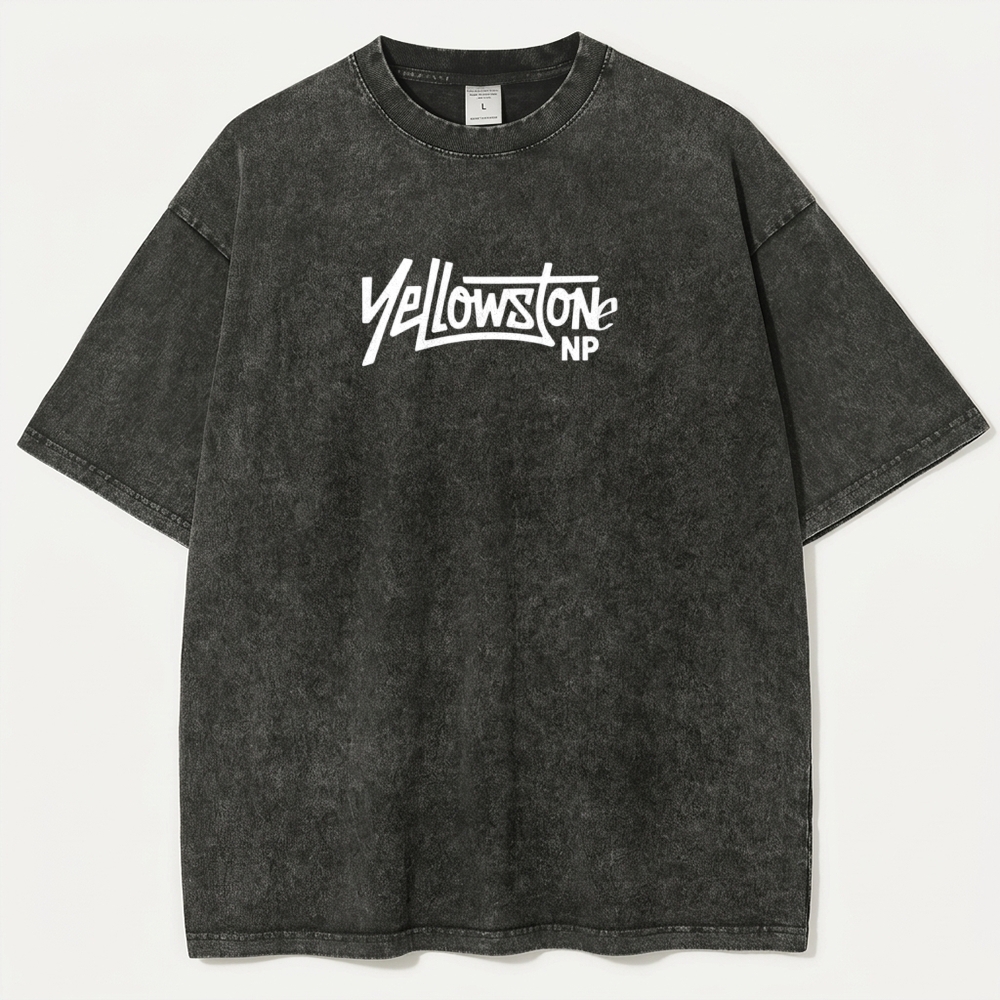Yellowstone National Park Vintage Organic Cotton Trail Tee-HikeVista