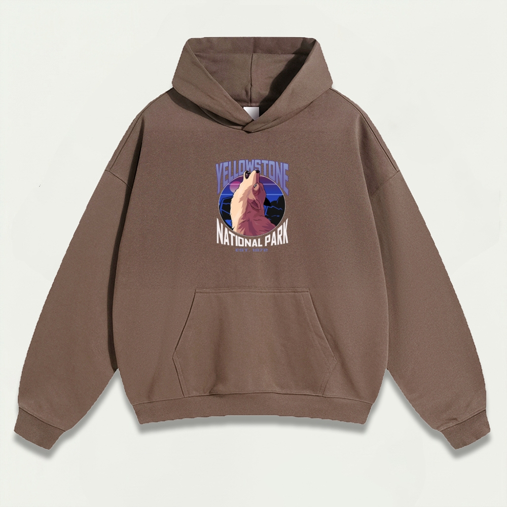 Yellowstone National Park Heavyweight Owl Hoodie-HikeVista