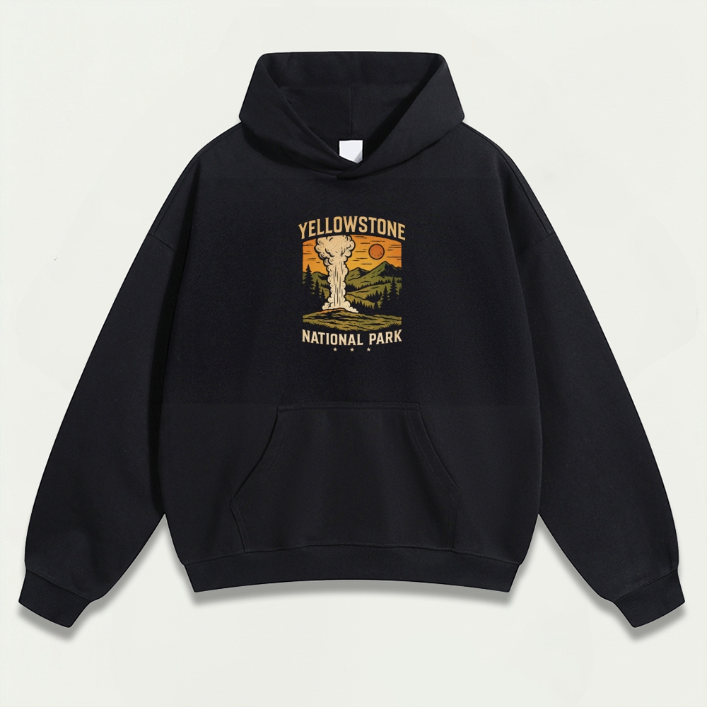 Yellowstone National Park Heavyweight Trail Hoodie-HikeVista