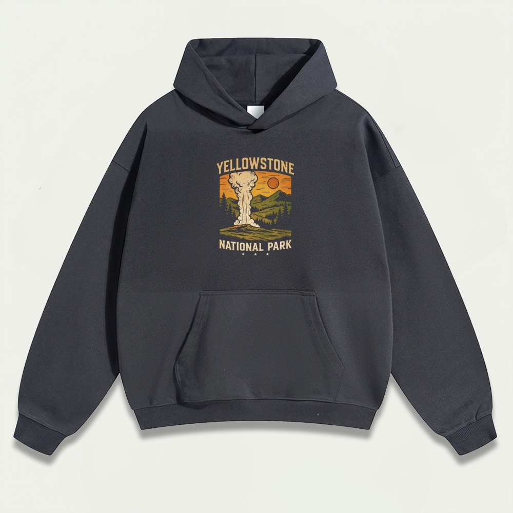 Yellowstone National Park Heavyweight Trail Hoodie-HikeVista