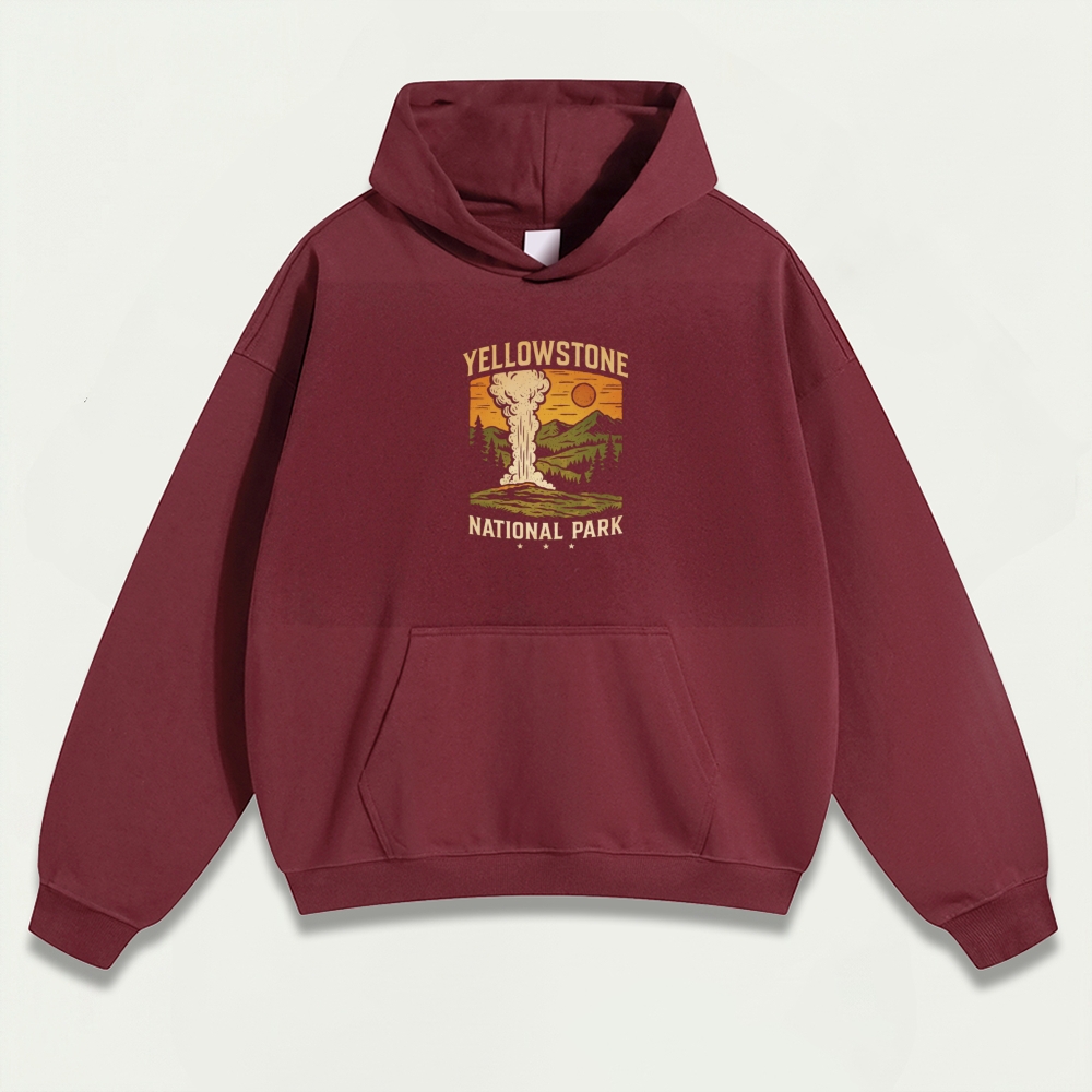 Yellowstone National Park Heavyweight Trail Hoodie-HikeVista