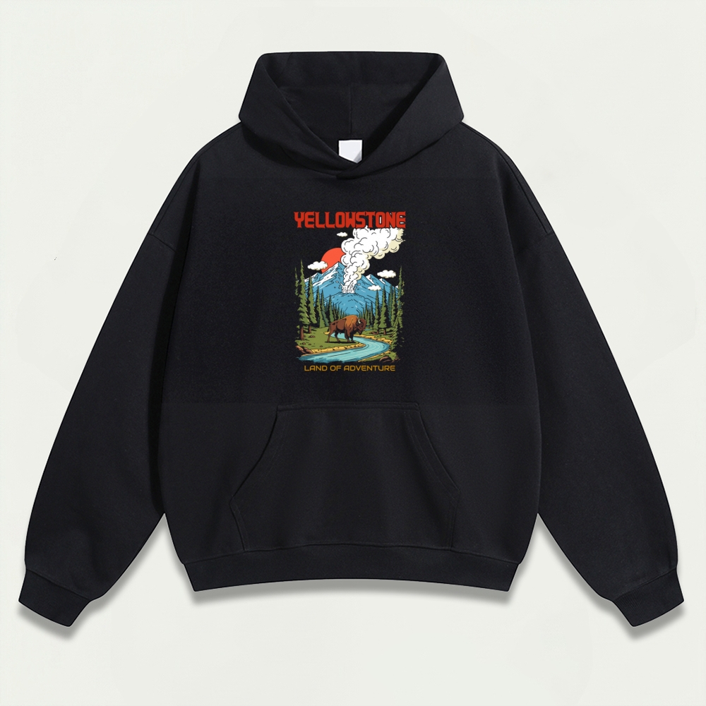 Yellowstone National Park Heavyweight Trail Hoodie-HikeVista