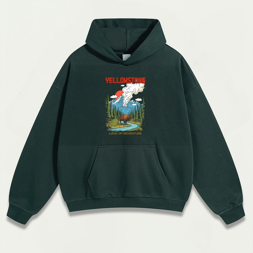 Yellowstone National Park Heavyweight Trail Hoodie-HikeVista