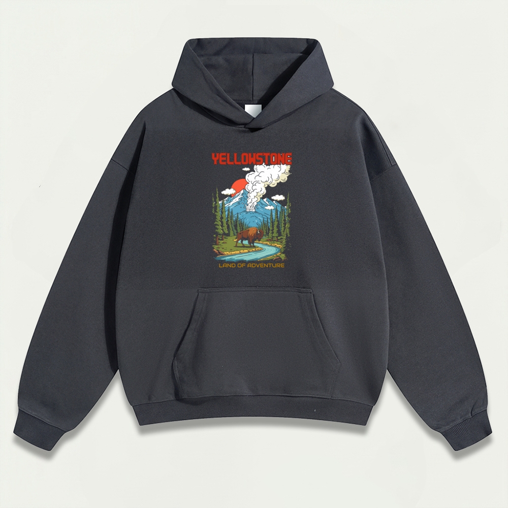 Yellowstone National Park Heavyweight Trail Hoodie-HikeVista