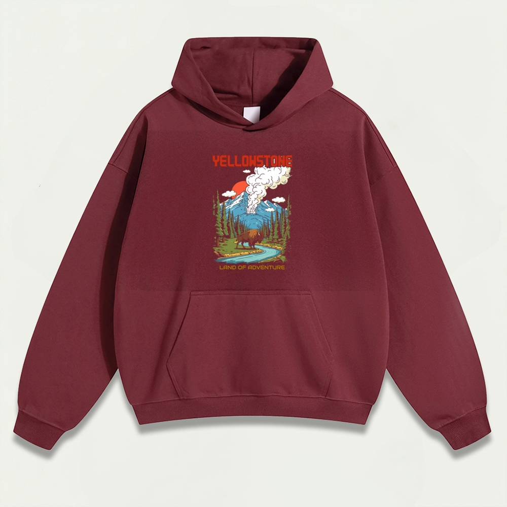 Yellowstone National Park Heavyweight Trail Hoodie-HikeVista