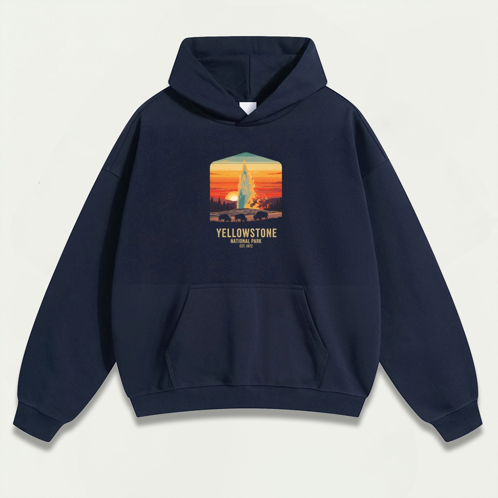 Yellowstone National Park Heavyweight Trail Hoodie-HikeVista