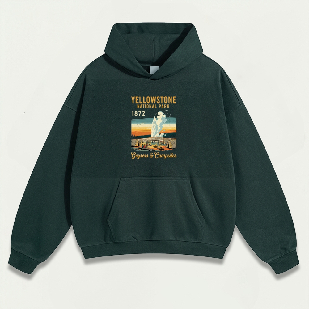 Yellowstone National Park Heavyweight Trail Hoodie-HikeVista