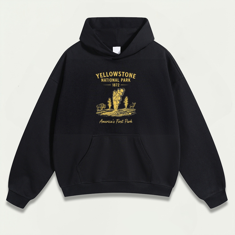 Yellowstone National Park Heavyweight Trail Hoodie-HikeVista