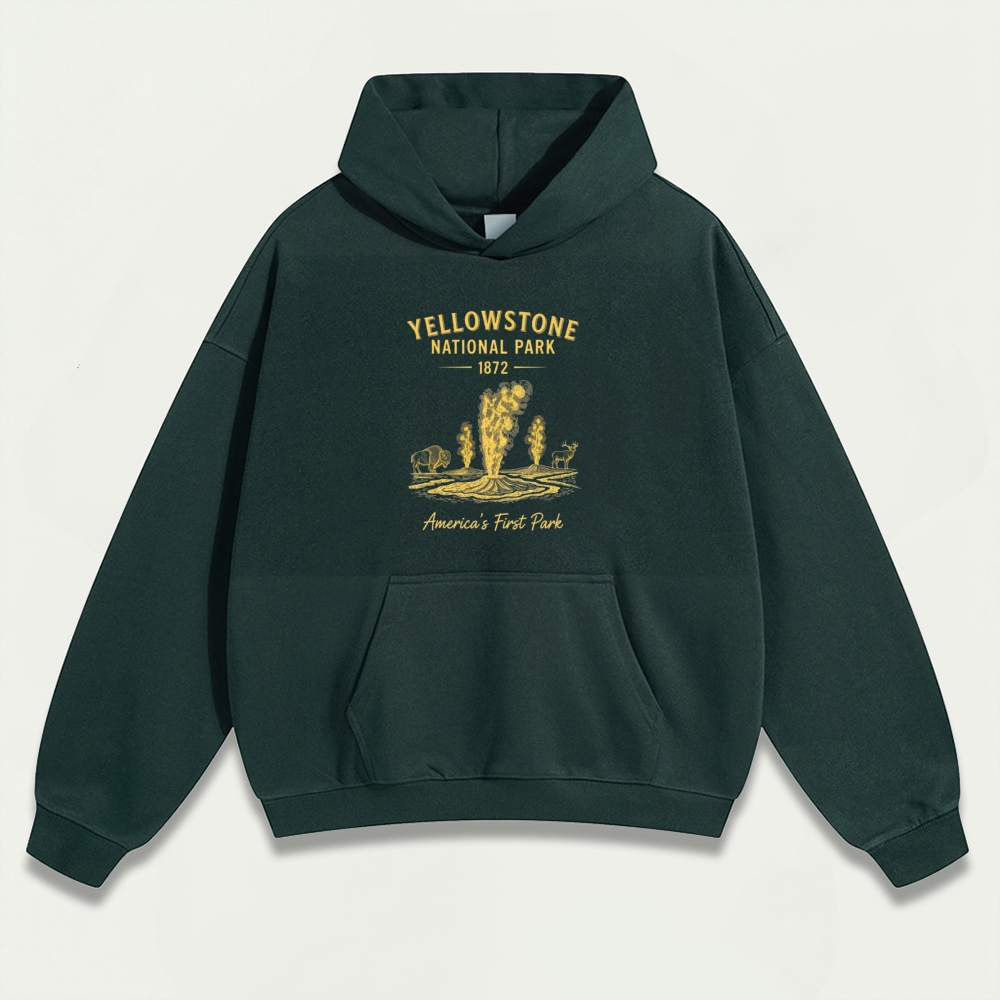 Yellowstone National Park Heavyweight Trail Hoodie-HikeVista