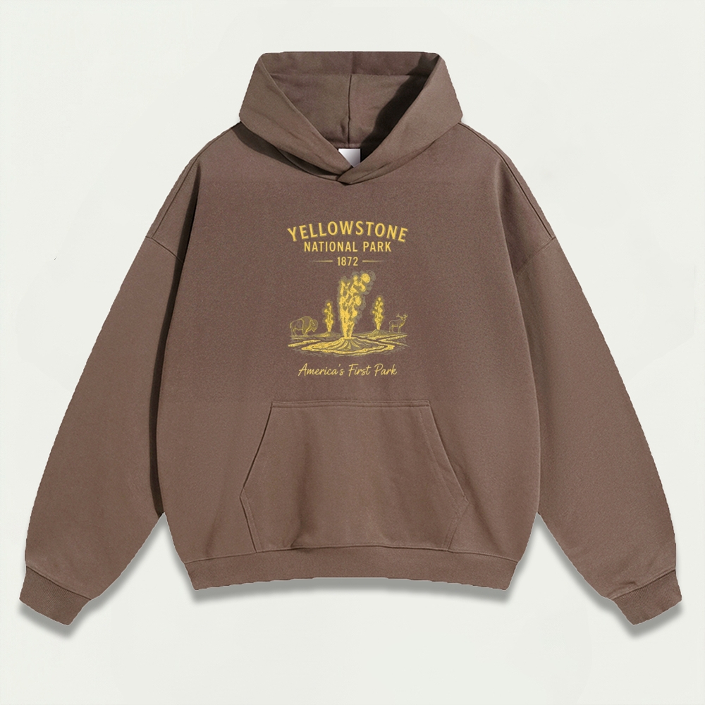 Yellowstone National Park Heavyweight Trail Hoodie-HikeVista