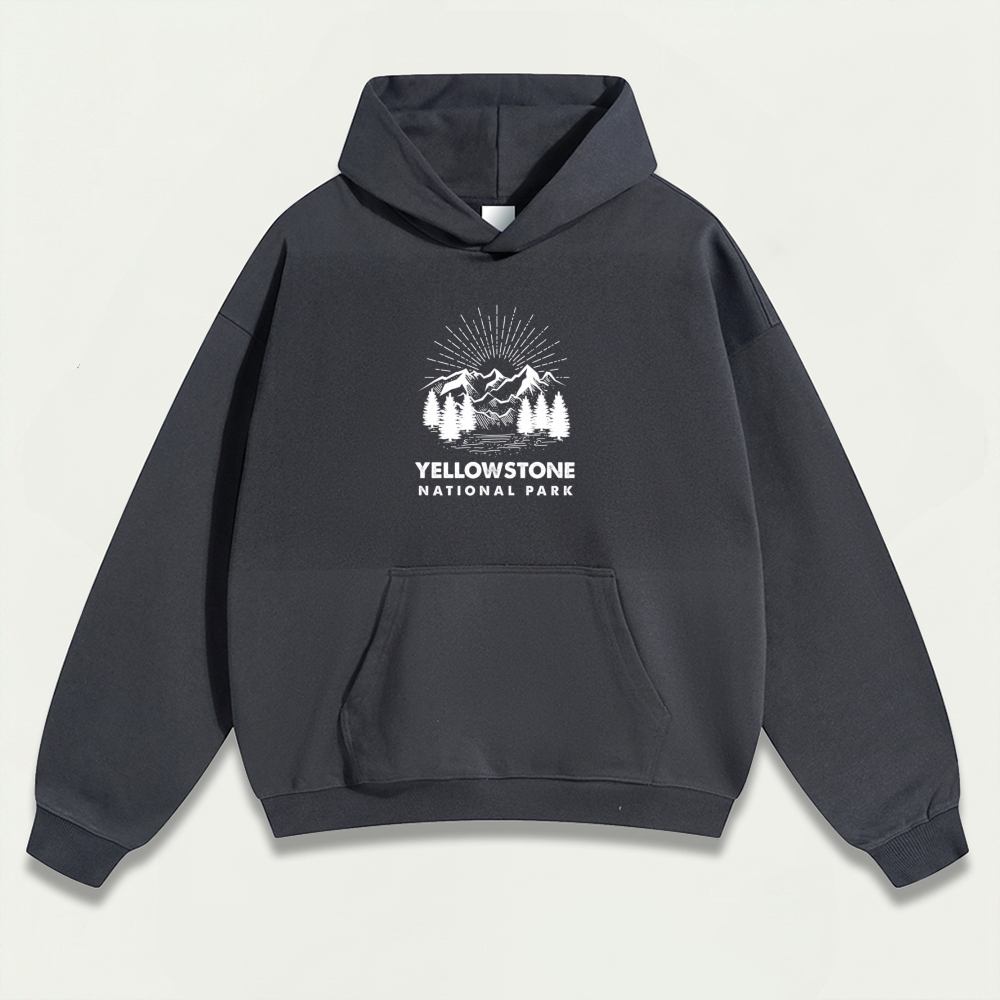 Yellowstone National Park Heavyweight Trail Hoodie-HikeVista