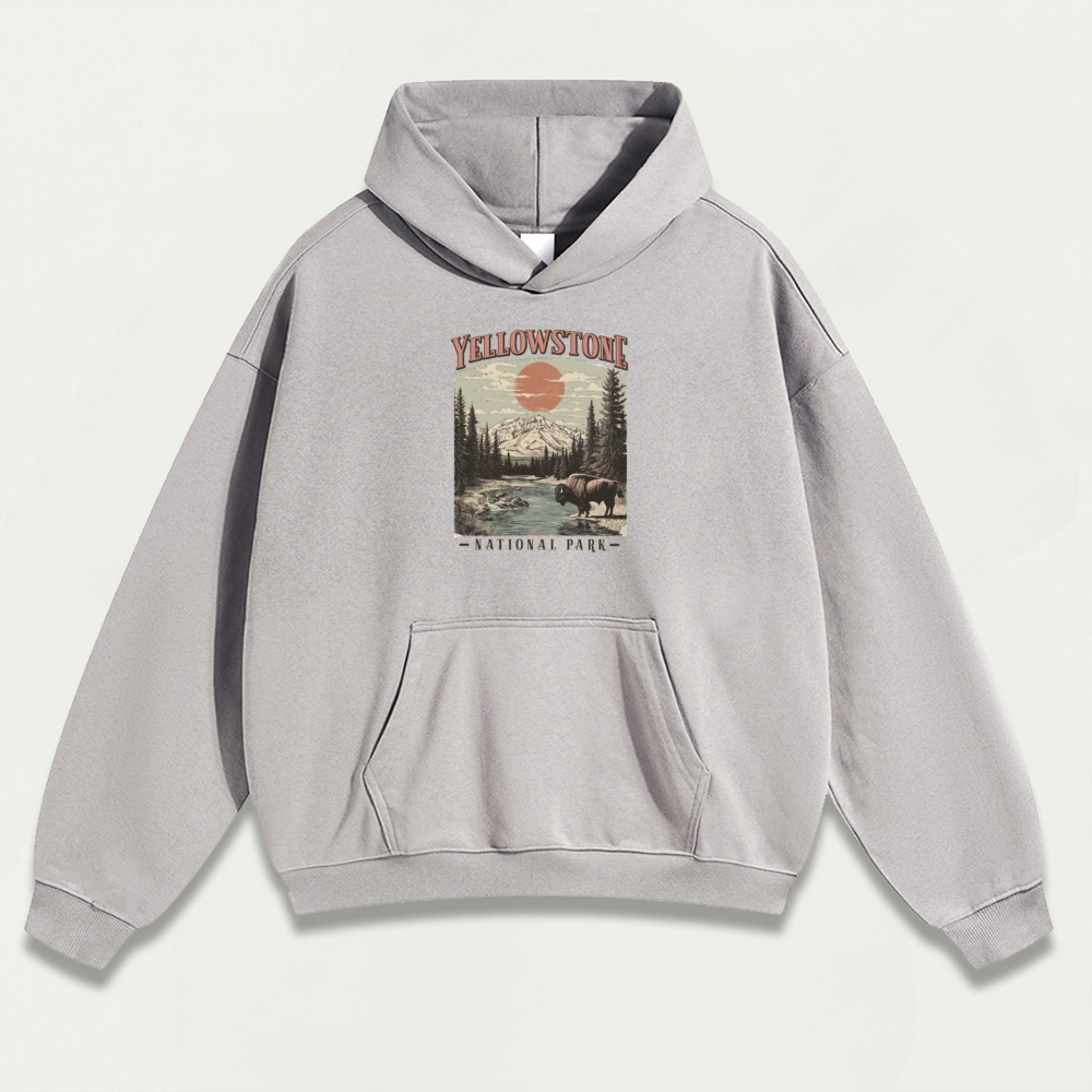 Yellowstone National Park Heavyweight Trail Hoodie-HikeVista