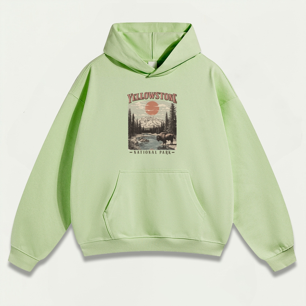 Yellowstone National Park Heavyweight Trail Hoodie-HikeVista