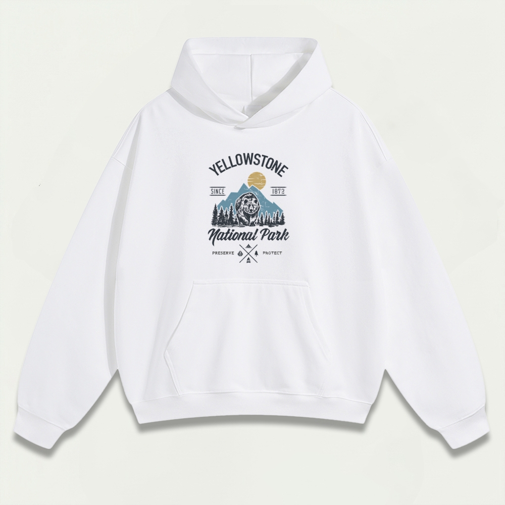 Yellowstone National Park Heavyweight Trail Hoodie-HikeVista