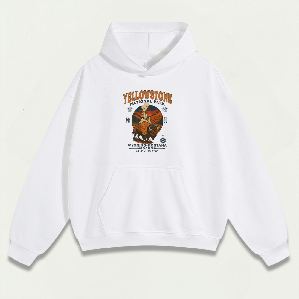 Yellowstone National Park Heavyweight Trail Hoodie-HikeVista