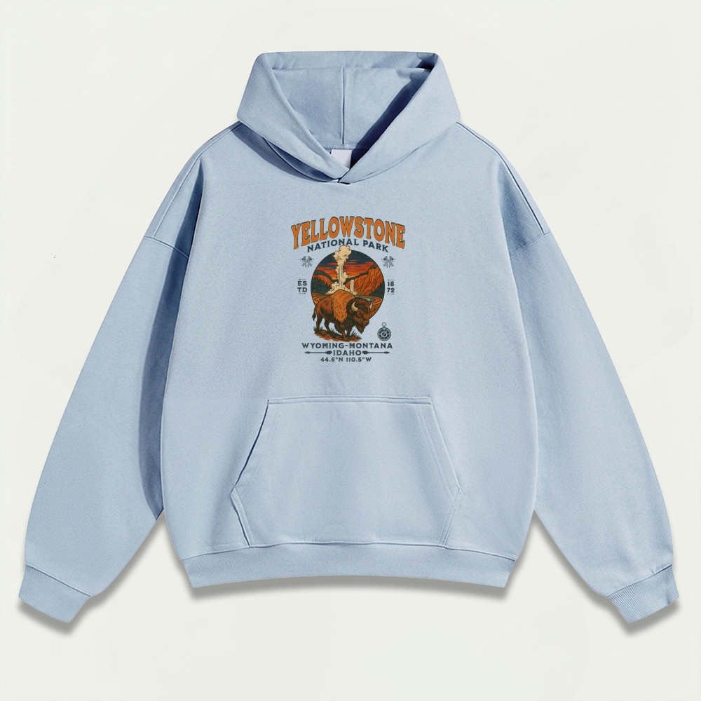 Yellowstone National Park Heavyweight Trail Hoodie-HikeVista