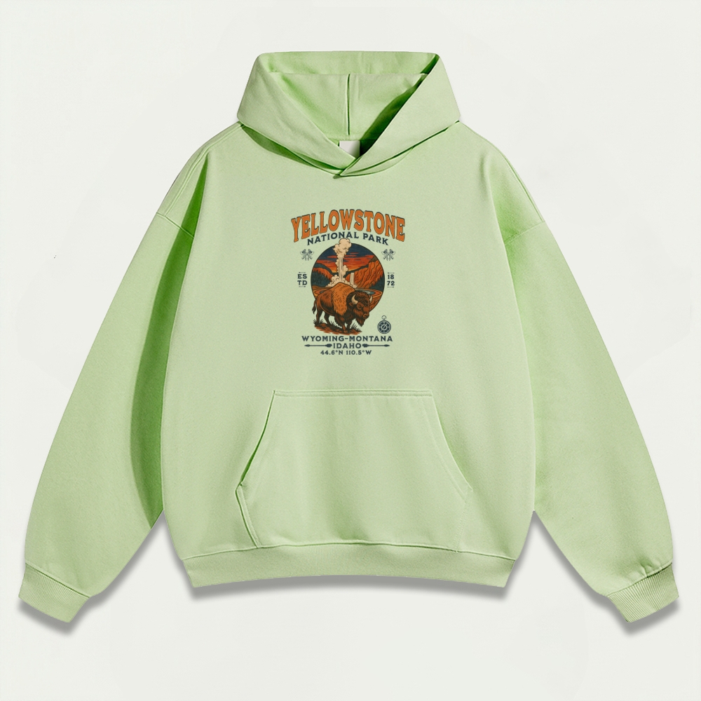 Yellowstone National Park Heavyweight Trail Hoodie-HikeVista