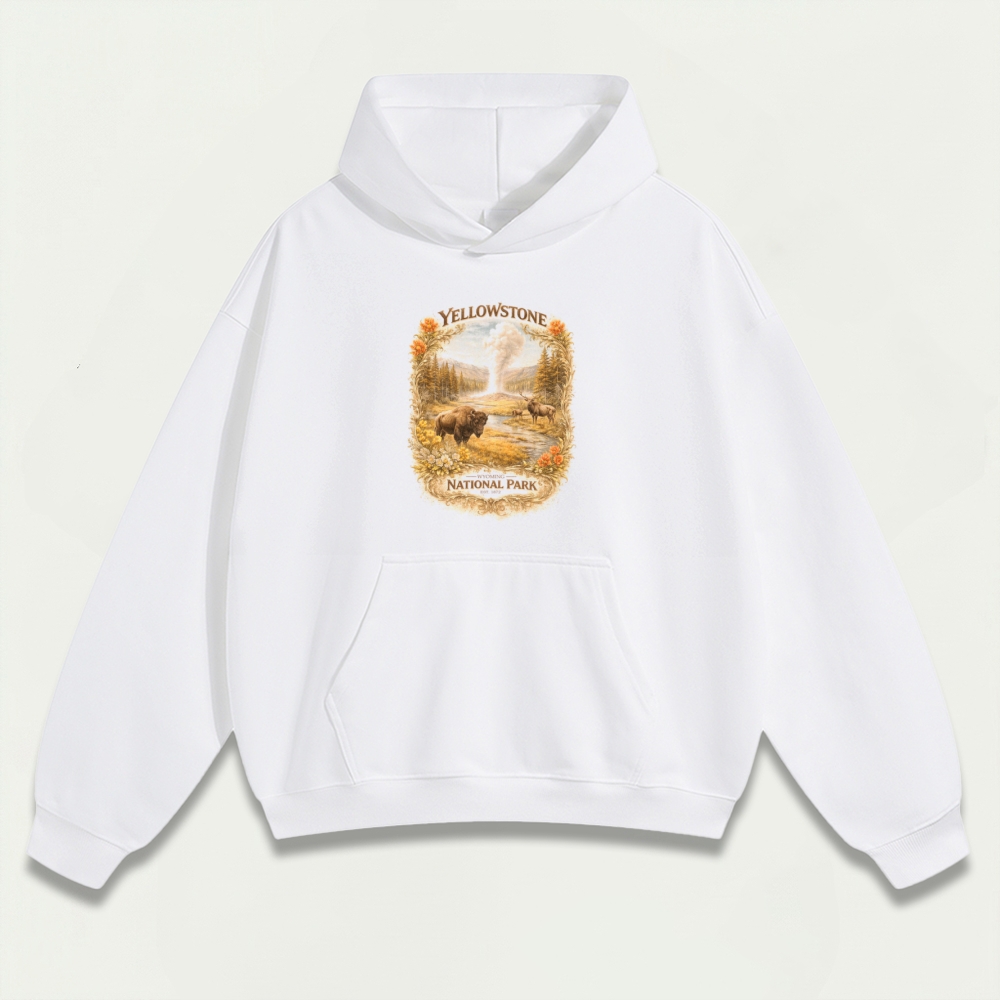 Yellowstone National Park Heavyweight Trail Hoodie-HikeVista