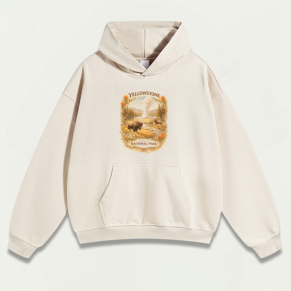 Yellowstone National Park Heavyweight Trail Hoodie-HikeVista