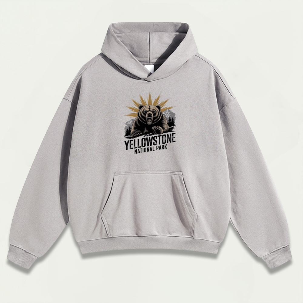 Yellowstone National Park Heavyweight Bear Hoodie-HikeVista