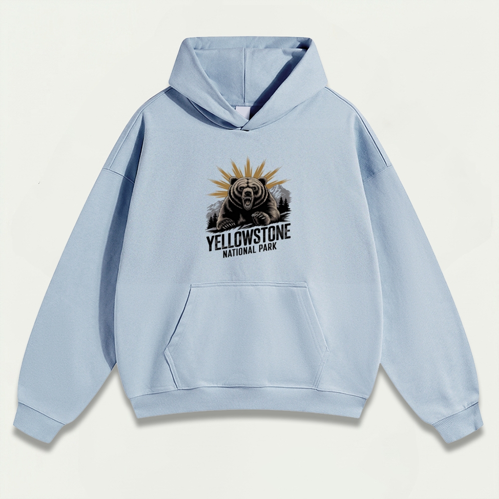 Yellowstone National Park Heavyweight Bear Hoodie-HikeVista