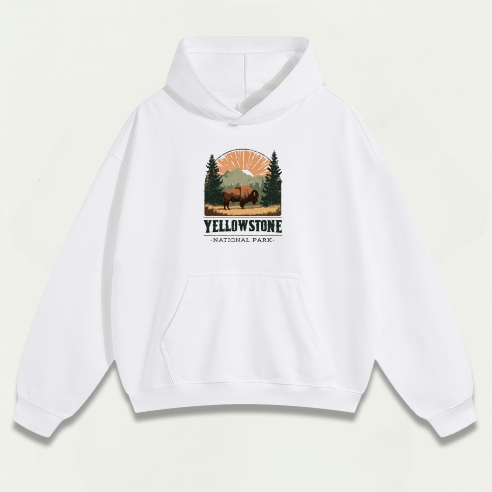 Yellowstone National Park Heavyweight Trail Hoodie-HikeVista