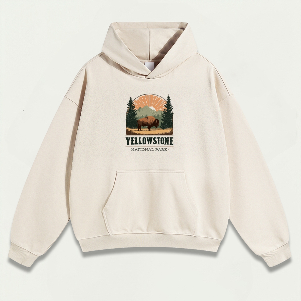 Yellowstone National Park Heavyweight Trail Hoodie-HikeVista