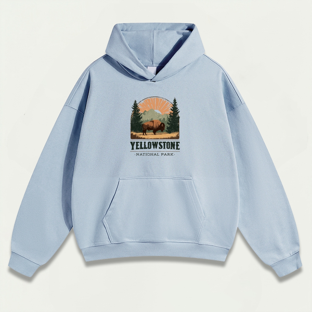 Yellowstone National Park Heavyweight Trail Hoodie-HikeVista