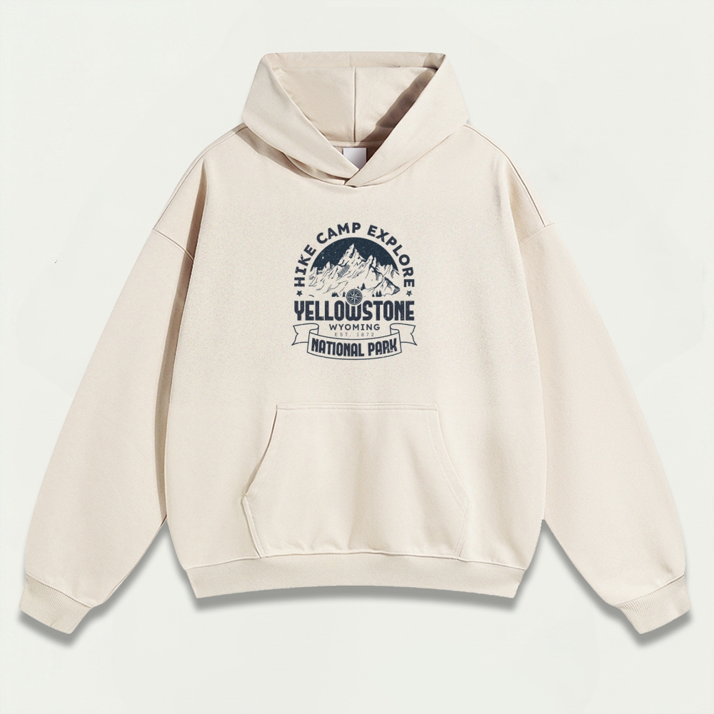 Yellowstone National Park Heavyweight Trail Hoodie-HikeVista