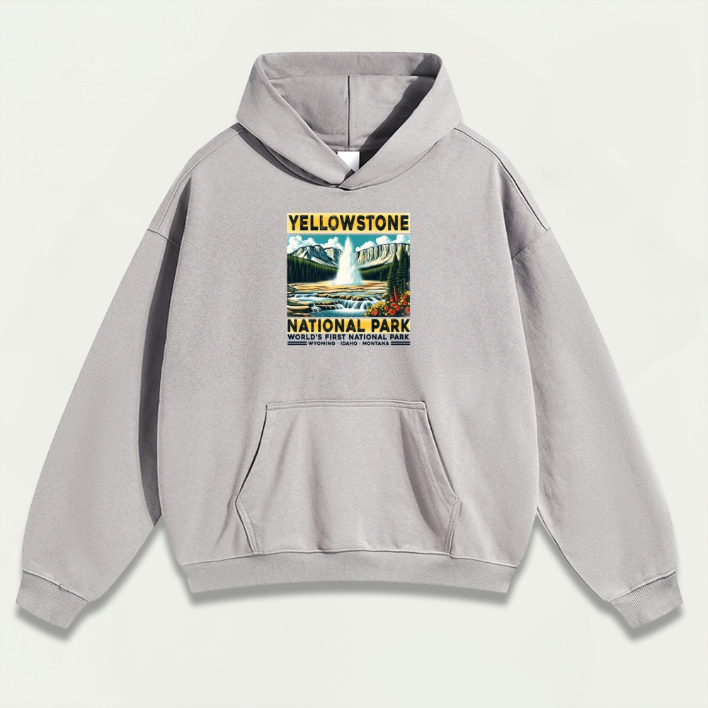 Yellowstone National Park Heavyweight Trail Hoodie-HikeVista