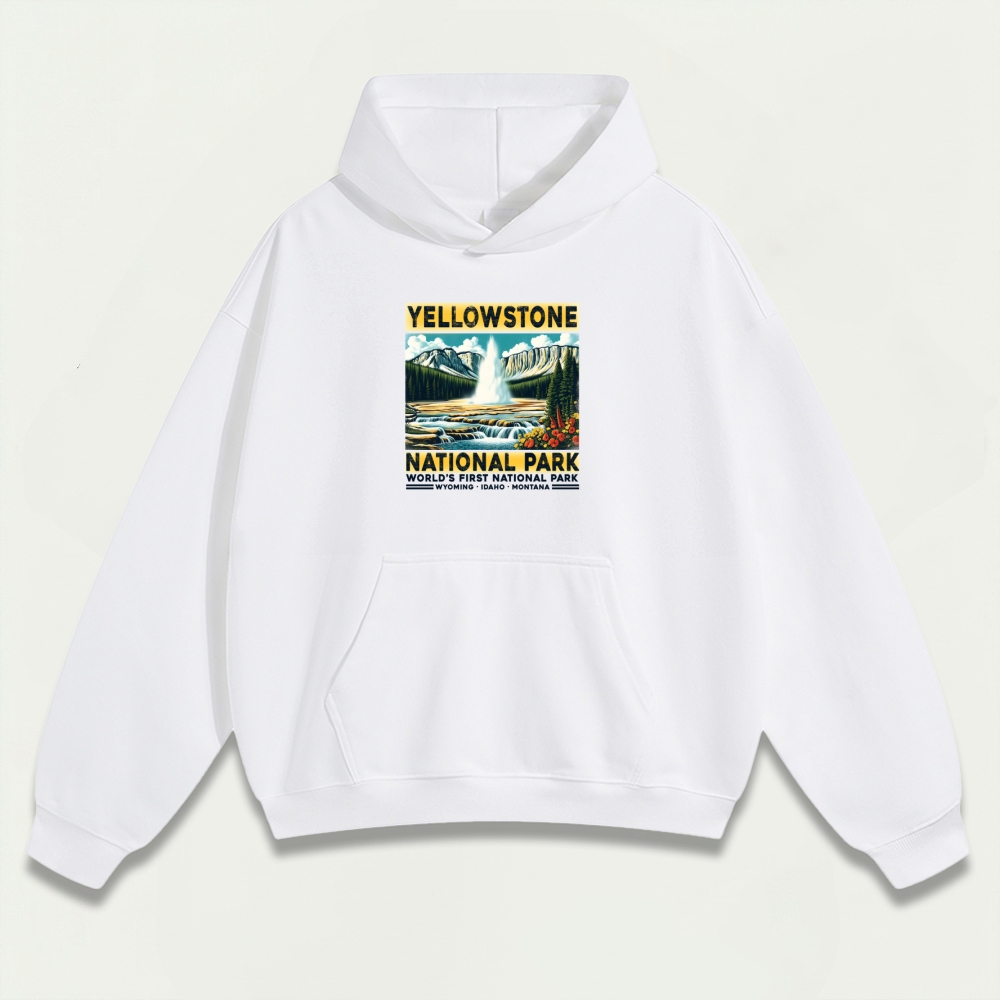 Yellowstone National Park Heavyweight Trail Hoodie-HikeVista