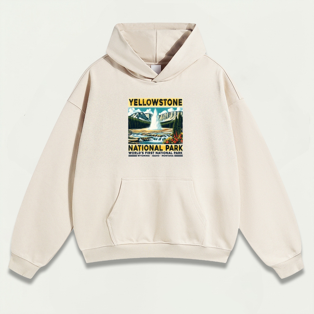 Yellowstone National Park Heavyweight Trail Hoodie-HikeVista