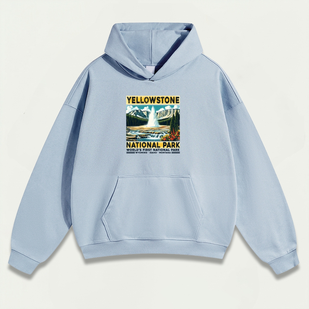 Yellowstone National Park Heavyweight Trail Hoodie-HikeVista