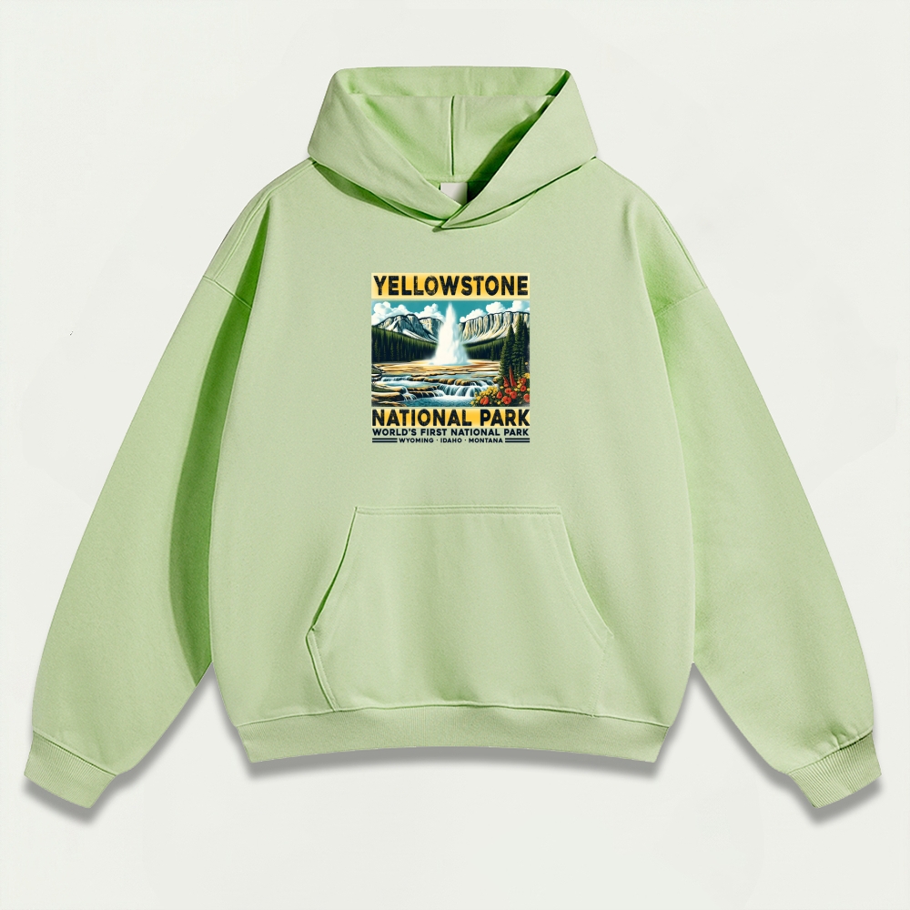 Yellowstone National Park Heavyweight Trail Hoodie-HikeVista