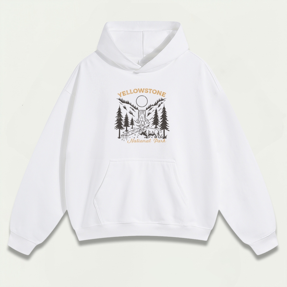 Yellowstone National Park Heavyweight Trail Hoodie-HikeVista